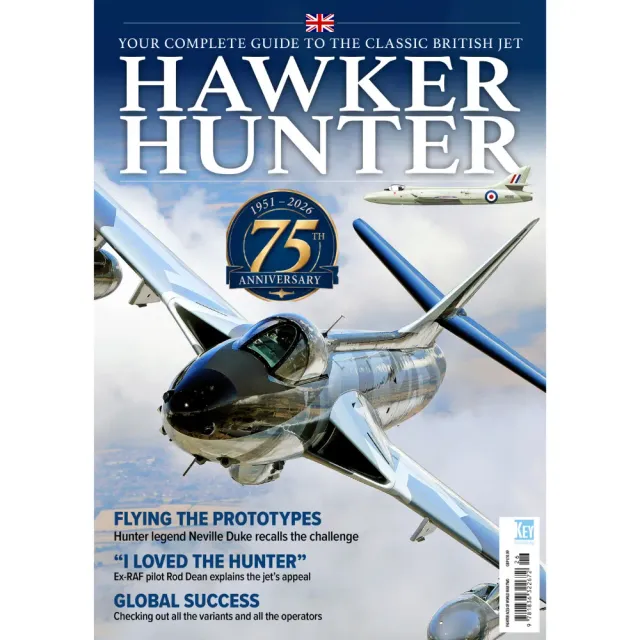Aeroplane Hawker Hunter 75th tidning 22 länder jubileum