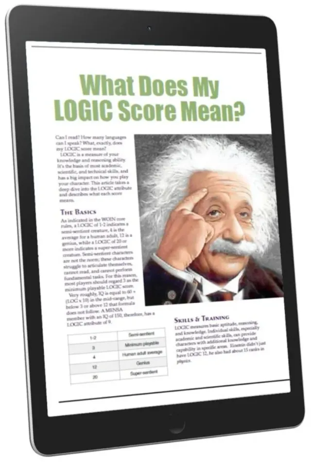 EN Publishing WOIN What Does My LOGIC Score Mean? rollspels-pdf PDF