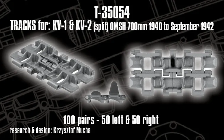 Rossagraph QuickTracks T-35054 larvband KV-1 KV-2 1/35 delat