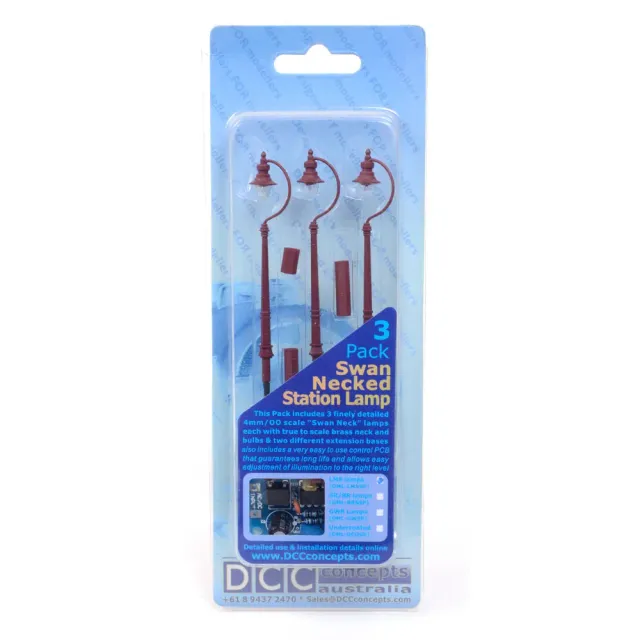 DCC Concepts Swan Neck Lamps MR 3-pack modellampor