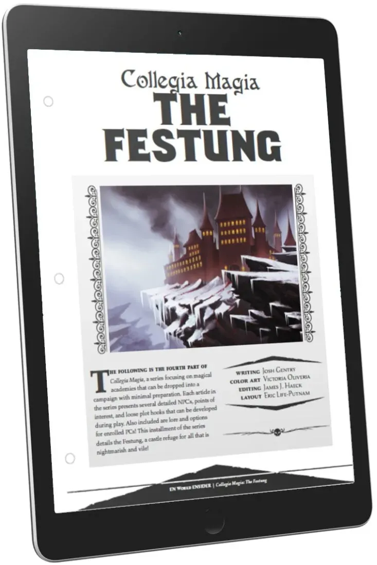 EN Publishing Collegia Magia Festung rollspel PDF slott