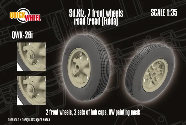 ROSSAGRAPH QuickWheel QWX-026i framhjul Sd.Kfz 7 Fulda 1/35