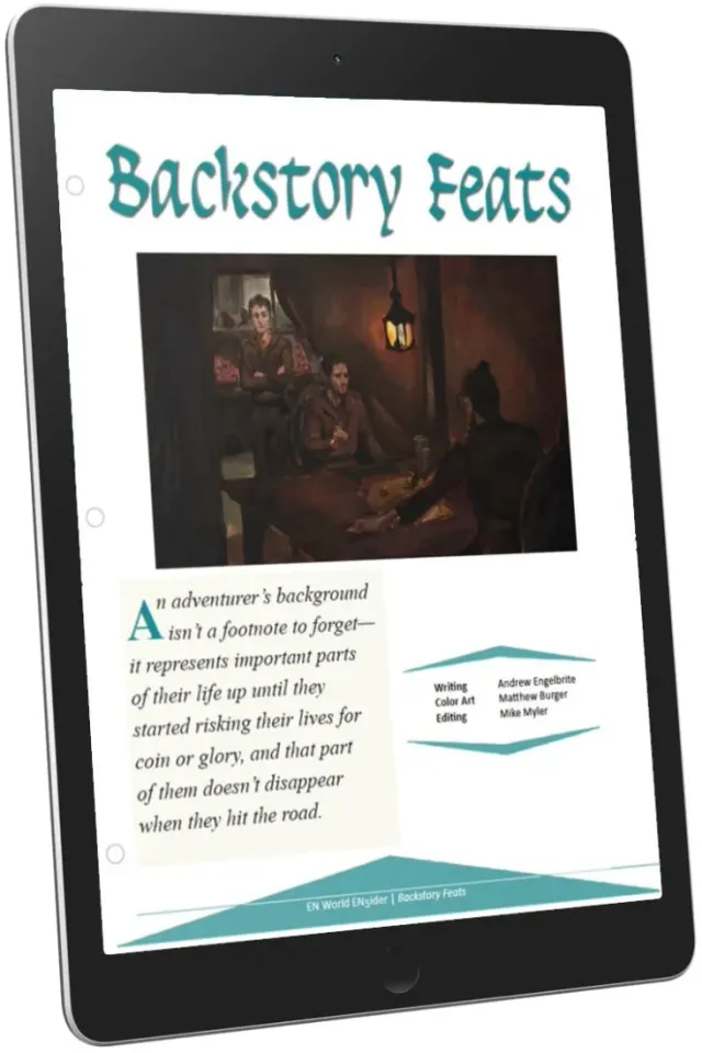 EN Publishing Backstory Feats rollspel PDF 13 feats