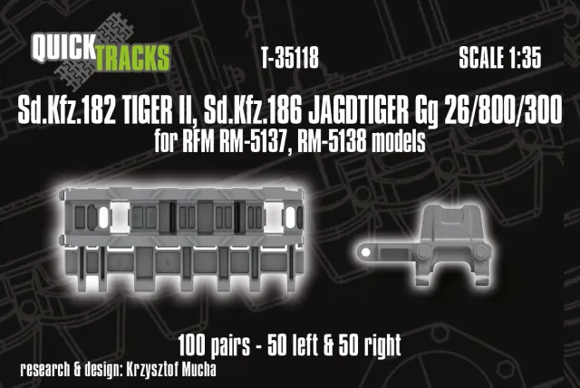 ROSSAGRAPH QuickTracks T-35118 resinband Tiger II Jagdtiger