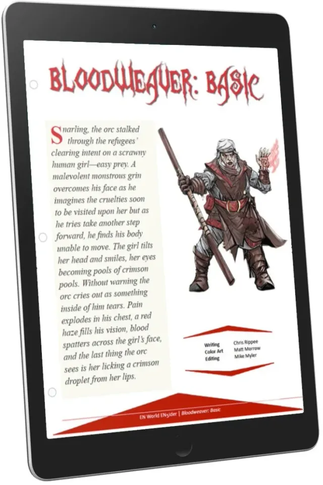 EN Publishing Bloodweaver klassbok PDF D&D 5e blodmagi