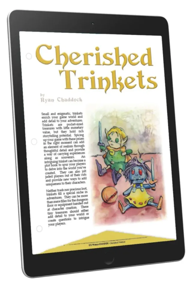EN Publishing Cherished Trinkets D&D 5e klenoder PDF berättande