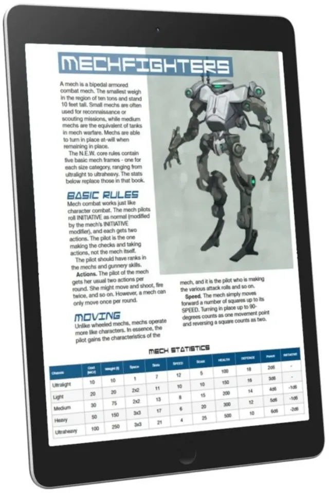 EN Publishing Mechfighters rollspel PDF WOIN mechstrid