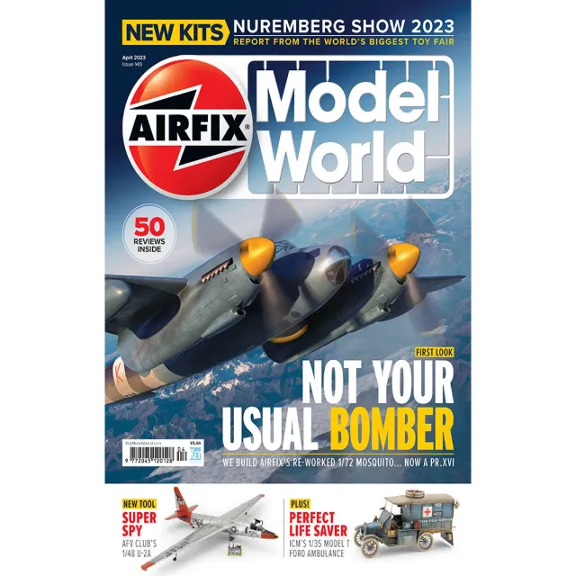 Airfix Model World april 2023 tidning – Mosquito-bygge