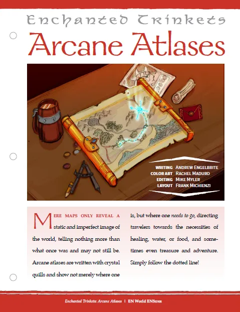 EN Publishing Enchanted Trinkets Arcane Atlases prylar PDF 10 kartor