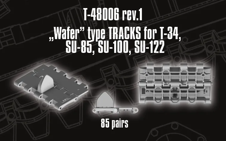 Rossagraph QuickTracks T-48006 bandlarver Wafer T-34 1:48