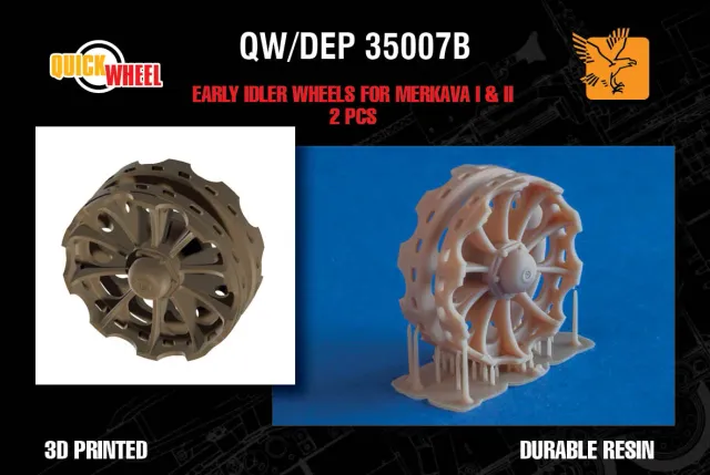 Rossagraph QW/DEP-35007B spännhjul Merkava Mk1/2 resin
