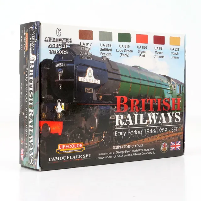 Lifecolor British Railway Early Period färgset 6x22ml satin