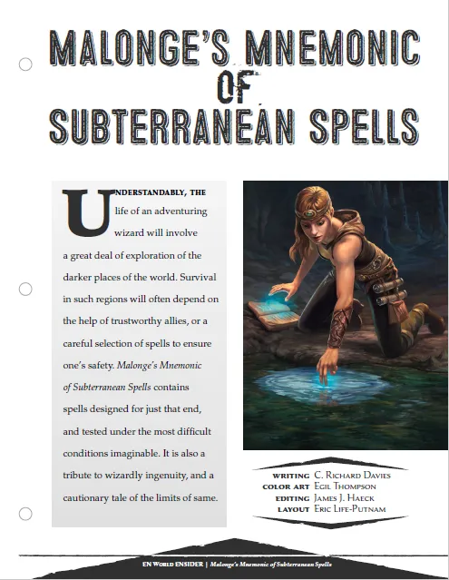 EN Publishing Malonge's Mnemonic trollformler PDF 5e underjord