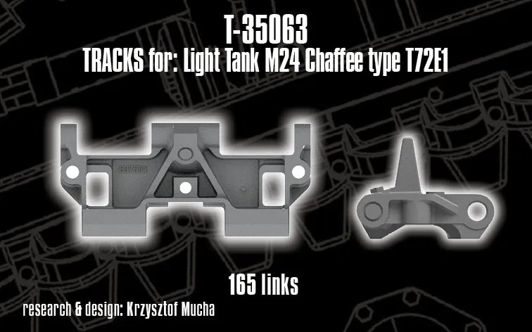 ROSSAGRAPH QuickTracks T-35063 bandlänkar 1/35 M24 Chaffee