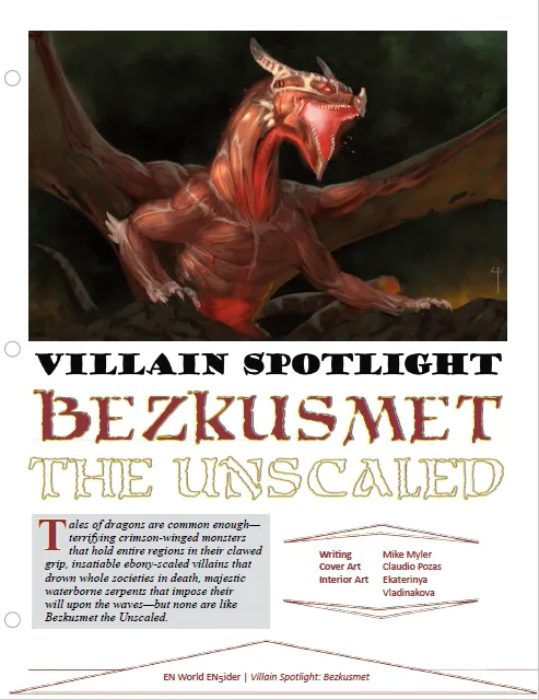 EN Publishing Villain Spotlight Bezkusmet the Unscaled monster-pdf PDF drake