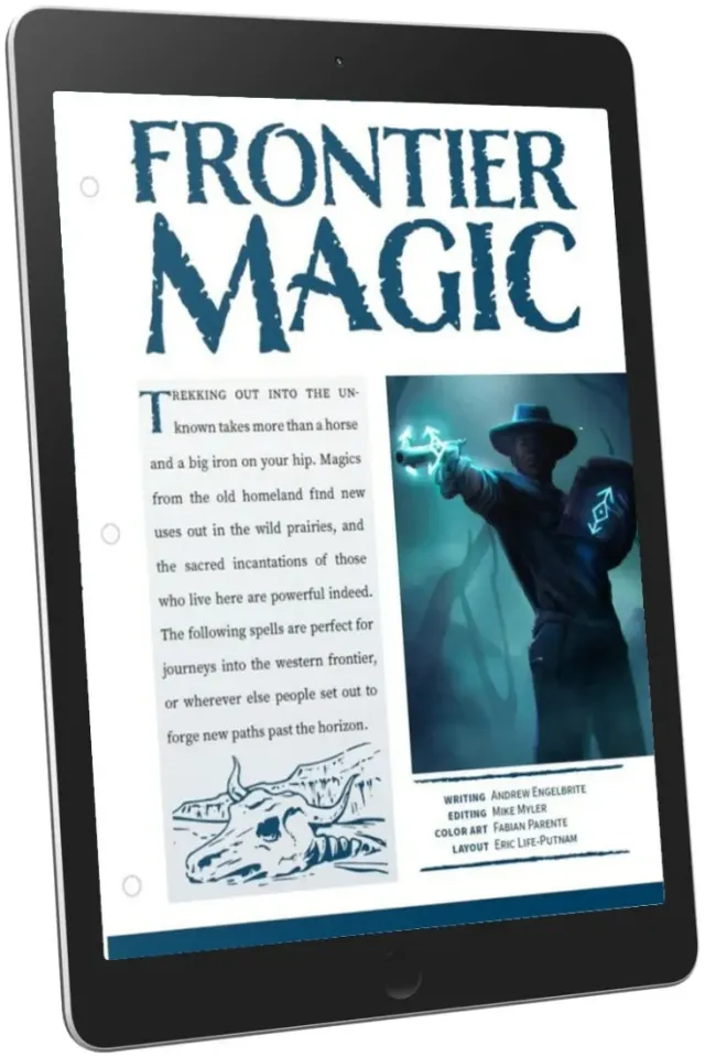 EN Publishing Frontier Magic rollspel pdf vildmarksmagi