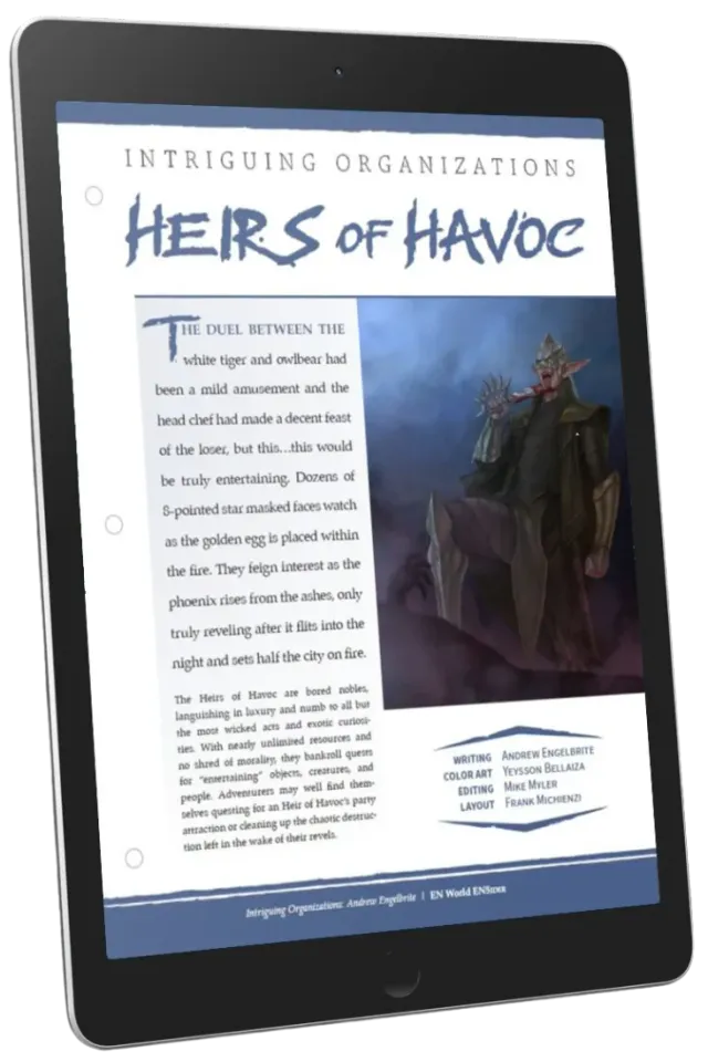 EN Publishing Heirs of Havoc D&D 5e rollspel PDF