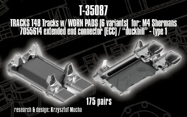 Rossagraph QuickTracks T-35087 larvband M4 Sherman 1/35 slitet