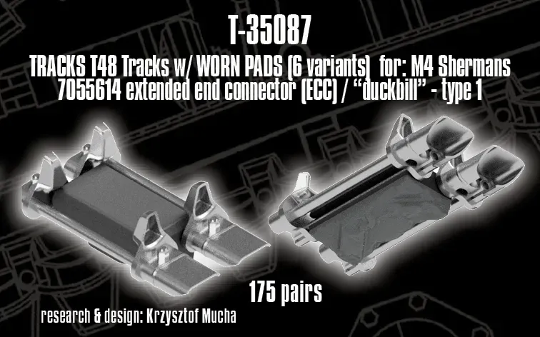 Rossagraph QuickTracks T-35087 larvband M4 Sherman 1/35 slitet