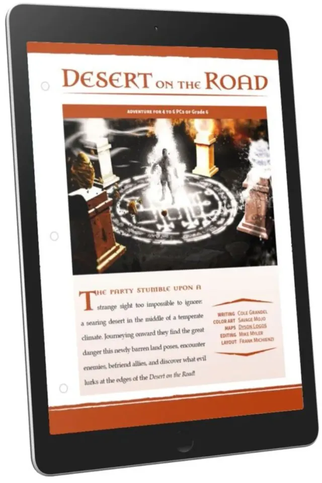 EN Publishing Desert on the Road rollspels-PDF WOIN-äventyr
