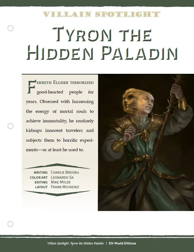 EN Publishing Villain Spotlight Tyron the Hidden Paladin PDF skurk
