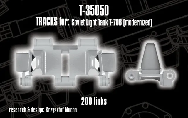 Rossagraph QuickTracks T-35050 larvband T-70B 1:35 resin