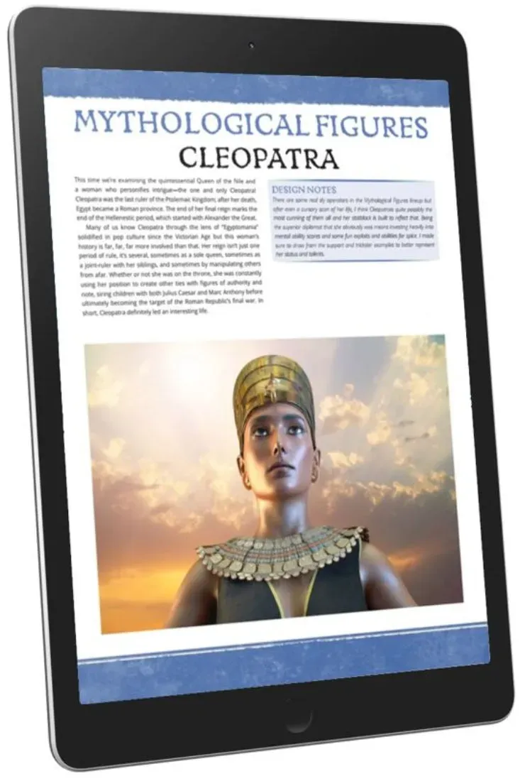EN Publishing Cleopatra rollspel PDF Nildrottning WOIN