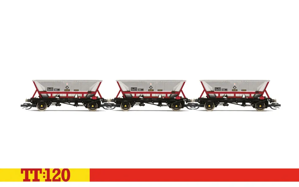 Hornby TT:120 HAA Hopper modellvagnar 3-pack