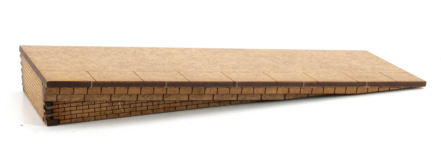 PJM Models OO Half Width Ramps byggsats block edge 2-pack