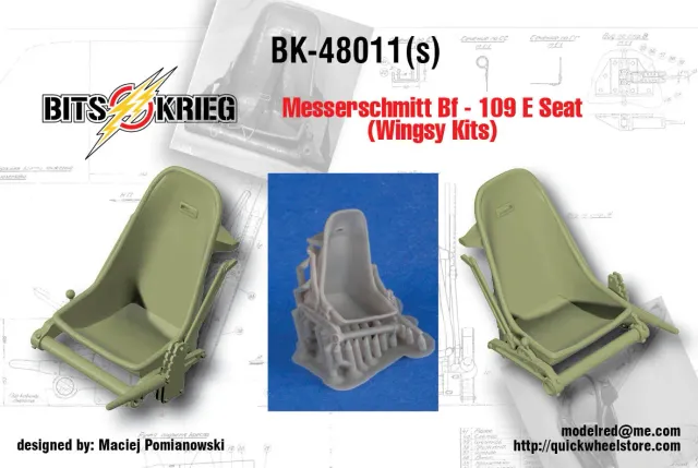 Rossagraph BitsKrieg BK48011S Bf-109 E stol 1:48