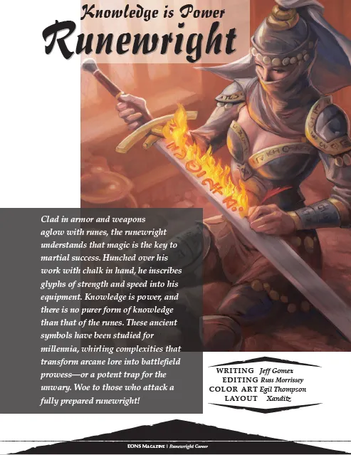 EN Publishing Knowledge is Power Runewright rollspel PDF WOIN