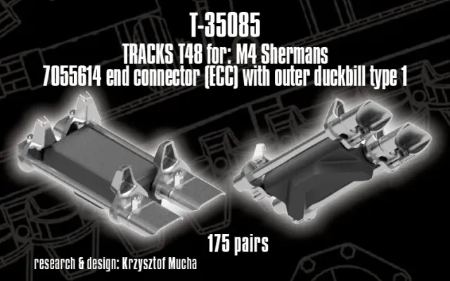 ROSSAGRAPH QuickTracks T-35085 modellband T48 Sherman 1:35