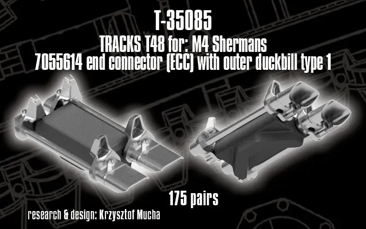 ROSSAGRAPH QuickTracks T-35085 modellband T48 Sherman 1:35