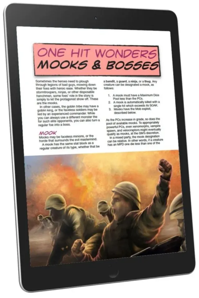 EN Publishing One Hit Wonders Mooks Bosses rollspel PDF