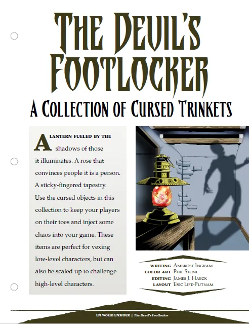 EN Publishing Devil's Footlocker PDF förbannade föremål