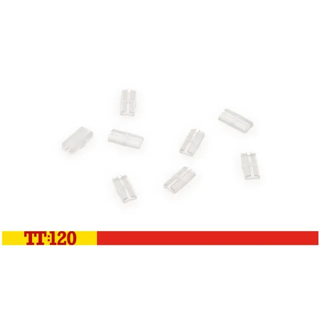 Hornby TT:120 isolating fishplates skarvbleck 12-pack plast