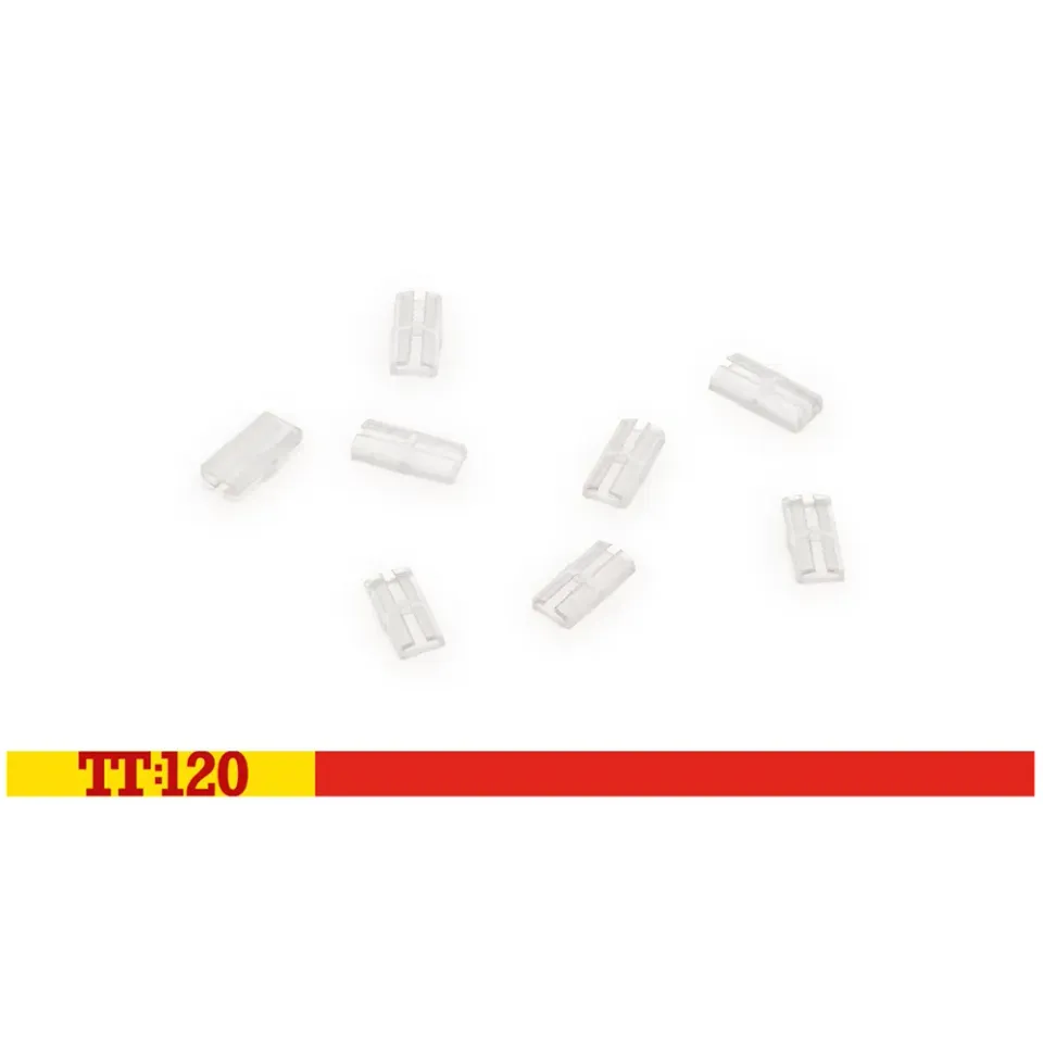 Hornby TT:120 isolating fishplates skarvbleck 12-pack plast