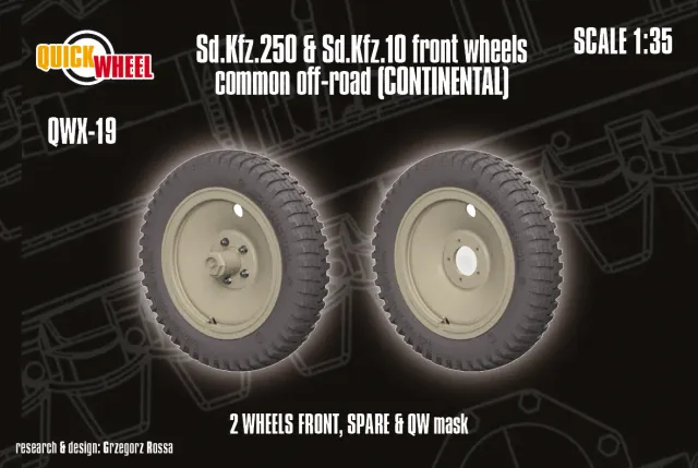 Rossagraph QuickWheel QWX-019 framhjul 1:35 3-pack offroad