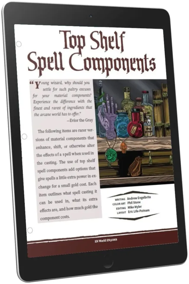EN Publishing Top Shelf Spell Components PDF D&D 5e