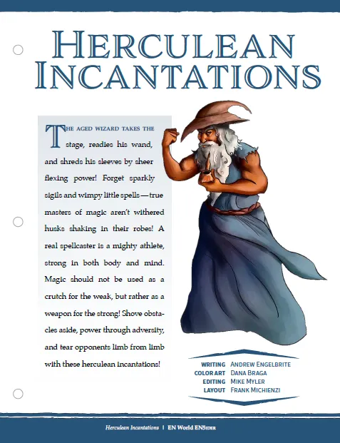 EN Publishing Herculean Incantations D&D 5e spells PDF