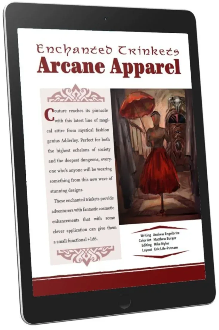 EN Publishing Arcane Apparel WOIN-rollspel PDF magiska kläder
