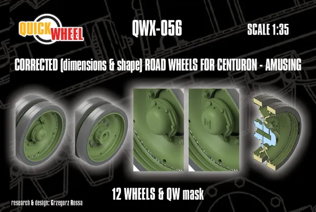 ROSSAGRAPH QuickWheel QWX-056 hjul 1:35 Centurion resin