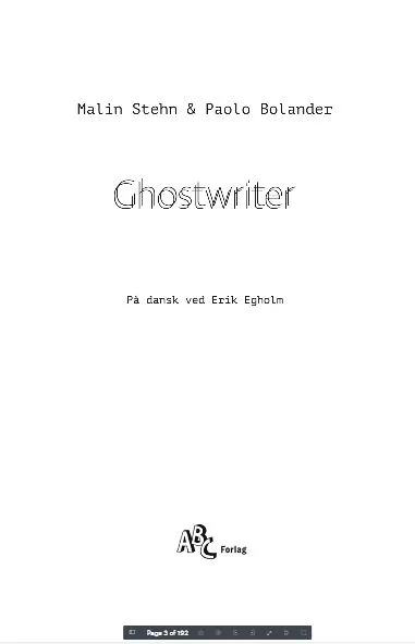 ABC Forlag Ghostwriter e-bok spänning