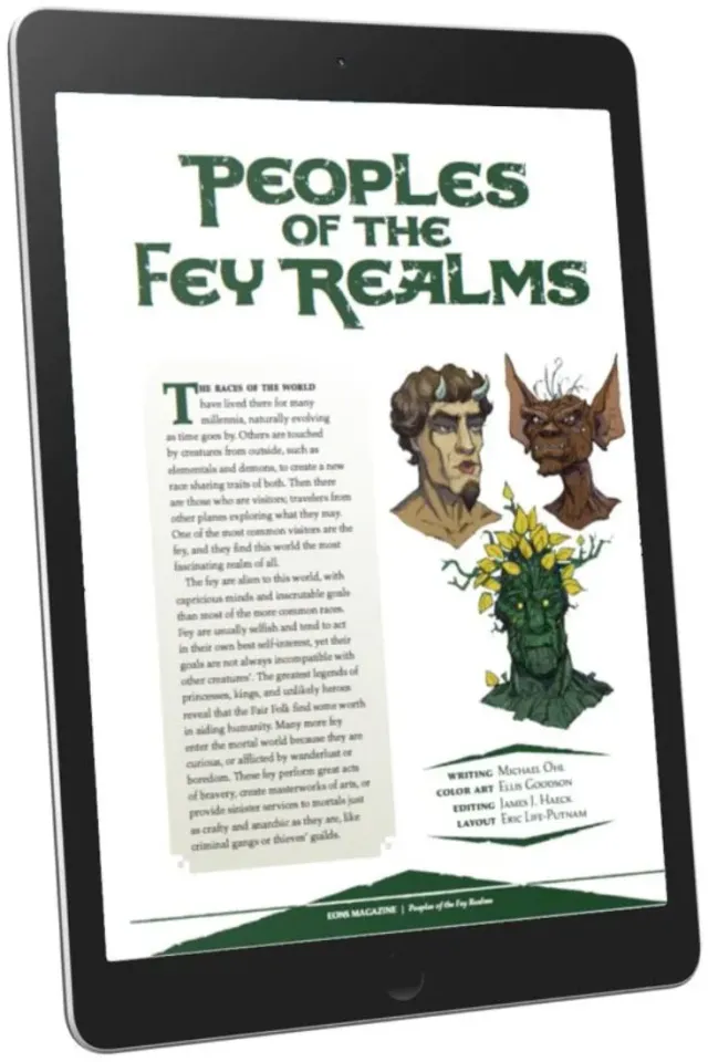 EN Publishing People of the Fey Realms spelraser PDF faun gremlin
