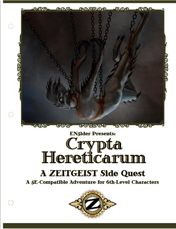 EN Publishing ZEITGEIST Crypta Hereticarum äventyr PDF valv