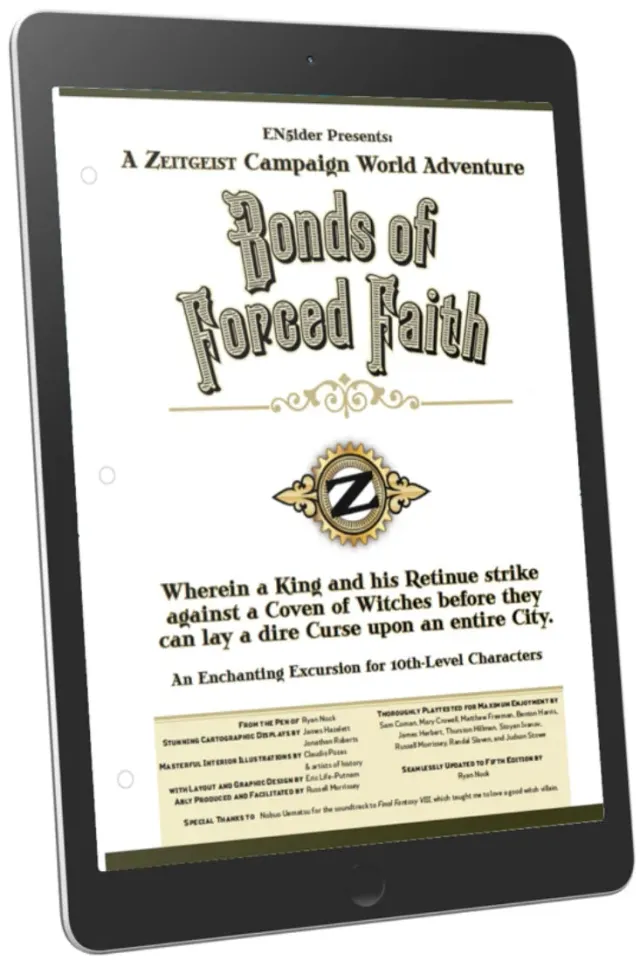 EN Publishing Zeitgeist Bonds of Forced Faith äventyr pdf 32 sidor