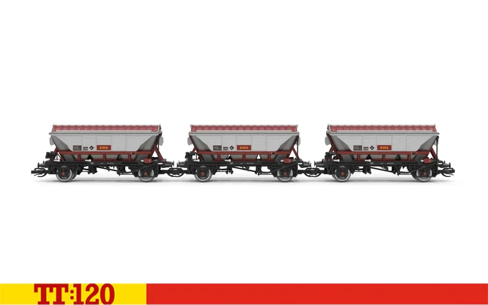 Hornby TT:120 EWS CDA Hopper godsvagn 3-pack Kina-lera