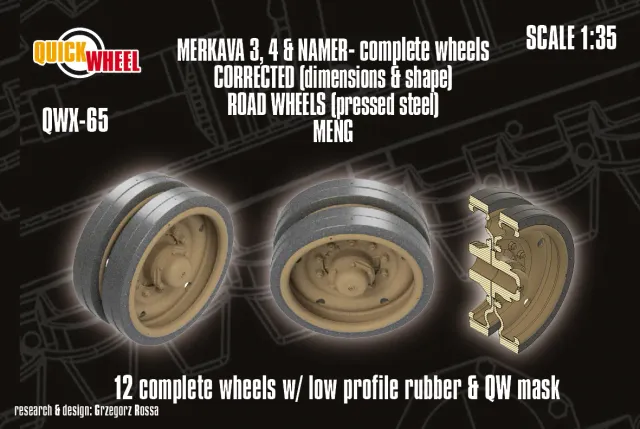 Rossagraph QuickWheel QWX-065 hjul 1/35 Merkava MENG