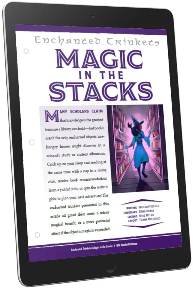 EN Publishing Enchanted Trinkets Magic in the Stacks rollspel PDF