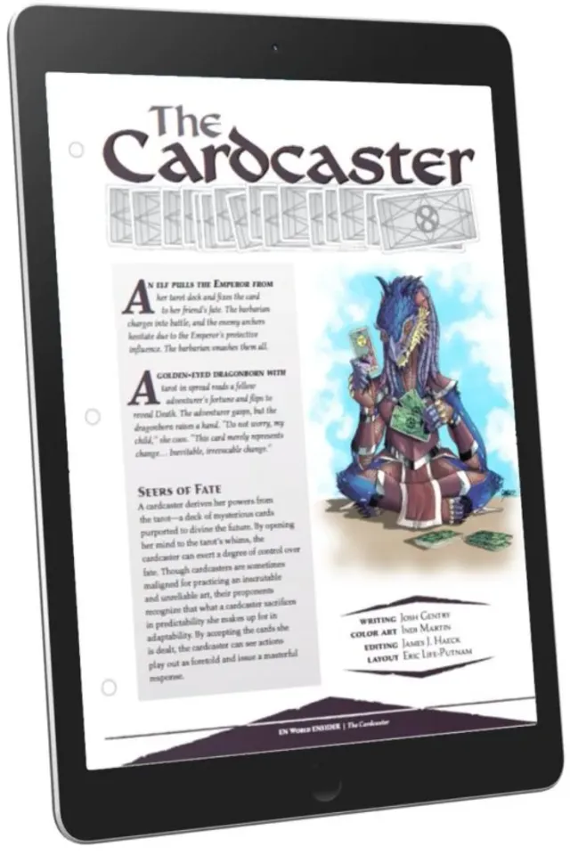 EN Publishing The Cardcaster rollspel pdf tarotklass